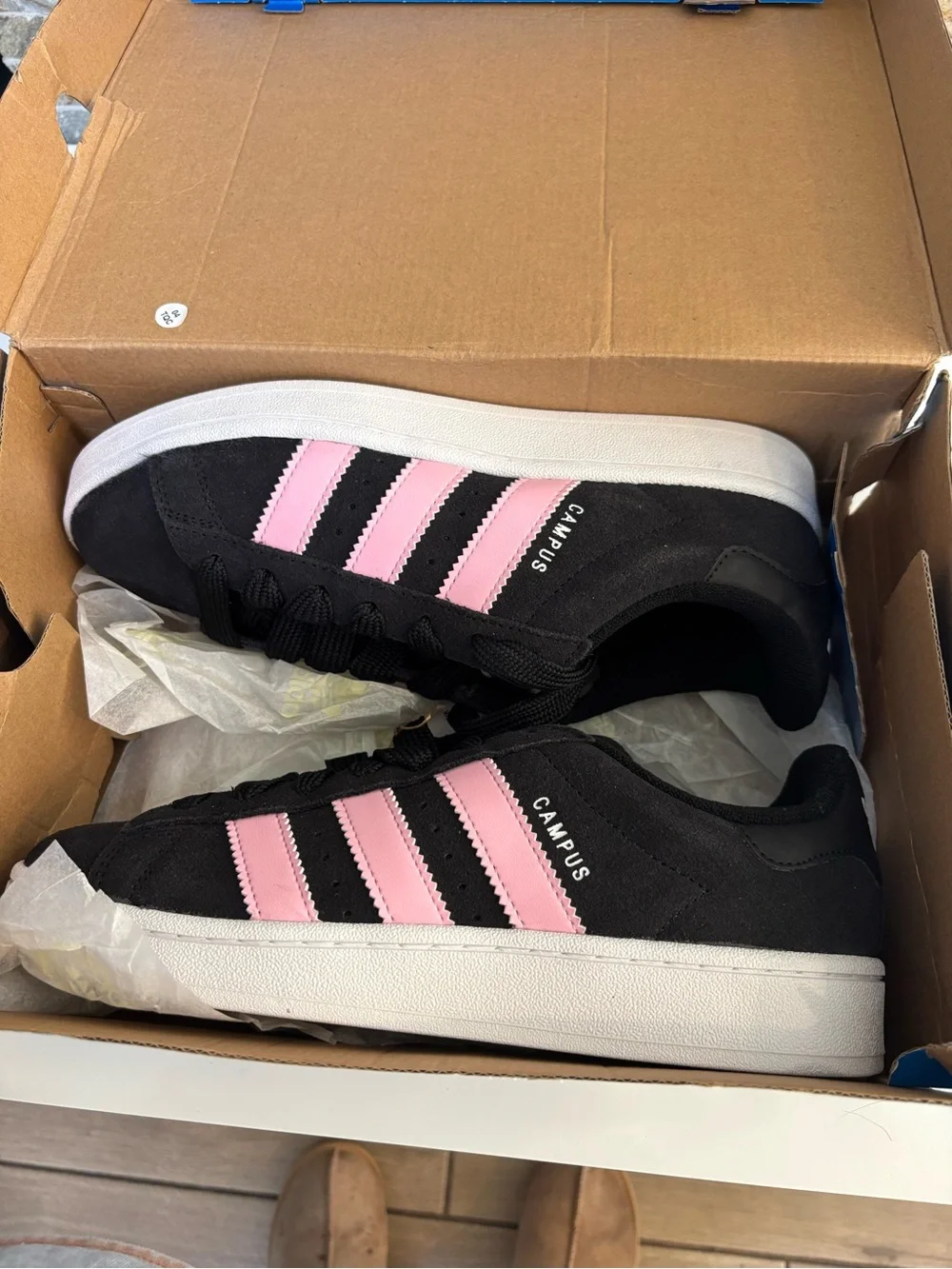 adidas Campus 00s Black Pink Suede Sneakers Y2K Skate Shoes Size 10 NIB